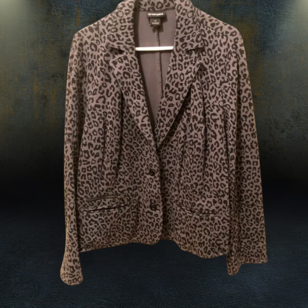 Lane Bryant animal print blazer size 24